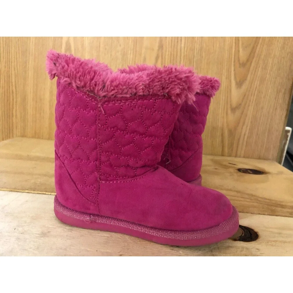 Disney  Sofia the First fabric upper  Winter faux fur pink  Boots size US 9
